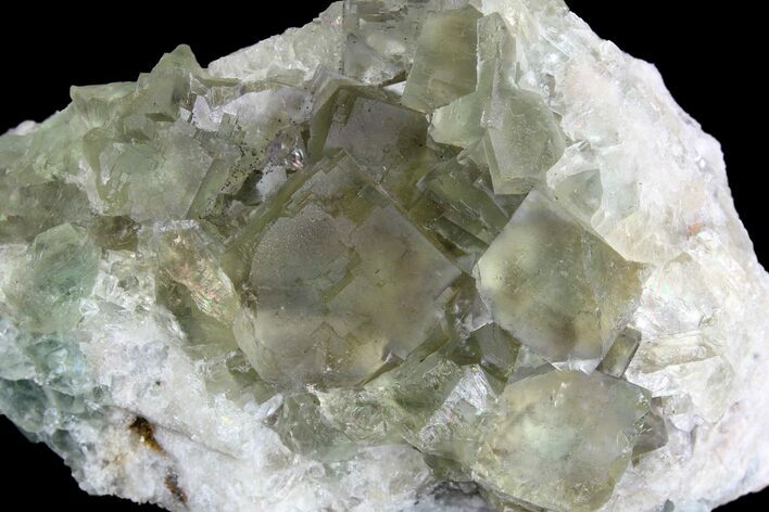 Sea-foam Green, Cubic Fluorite Crystal Cluster - Morocco #138253